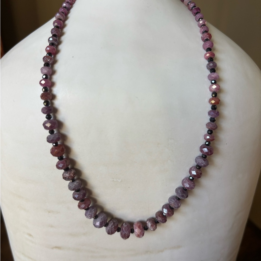 Jay King Mine Finds DTR Lepidolite Necklace Pink Purple Nugget Gemstone Necklace